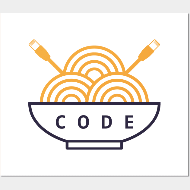 Spaghetti Code Wall Art by lazynugu